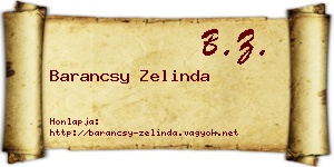 Barancsy Zelinda névjegykártya